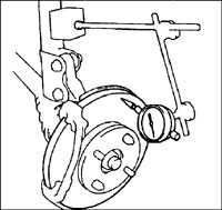  Проверка толщины тормозных дисков и их бокового биения Mercedes-Benz W201