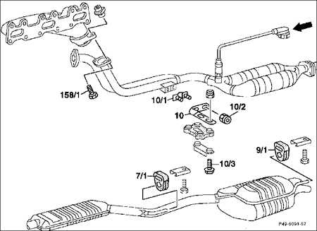 Система выпуска отработанных газов Mercedes-Benz W201